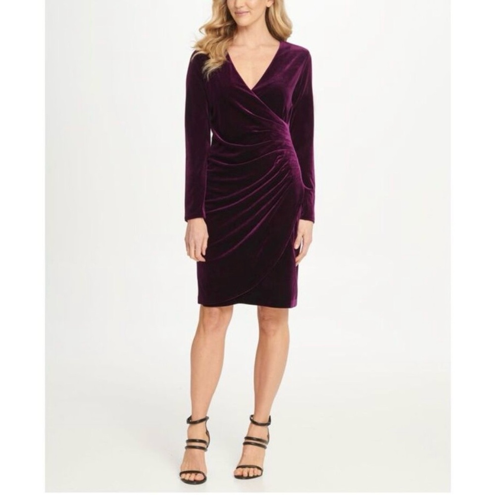 DKNY Velvet Wrap Dress